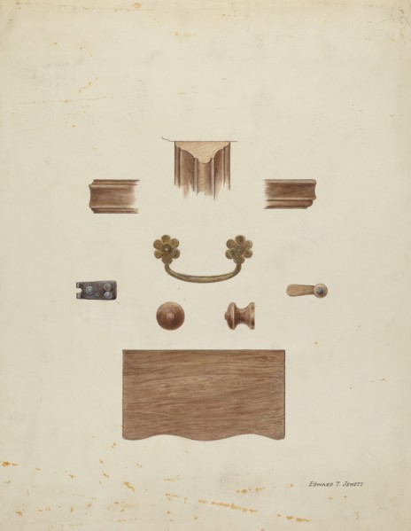 Cupboard for Corner, c. 1940. Creator: Edward Jewett.