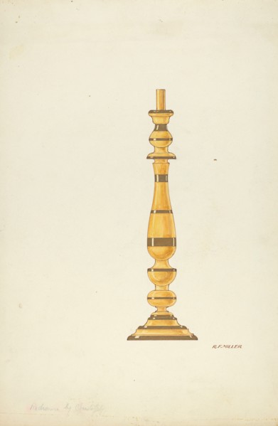 Candlestick, 1935/1942. Creator: Randolph F Miller.