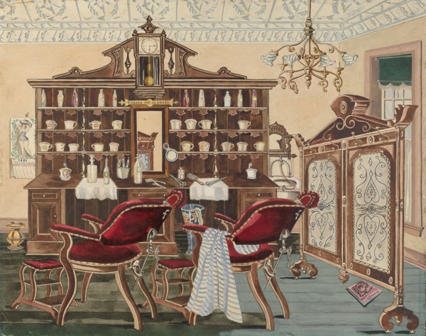 Barber Shop, 1935/1942. Creator: Perkins Harnly.