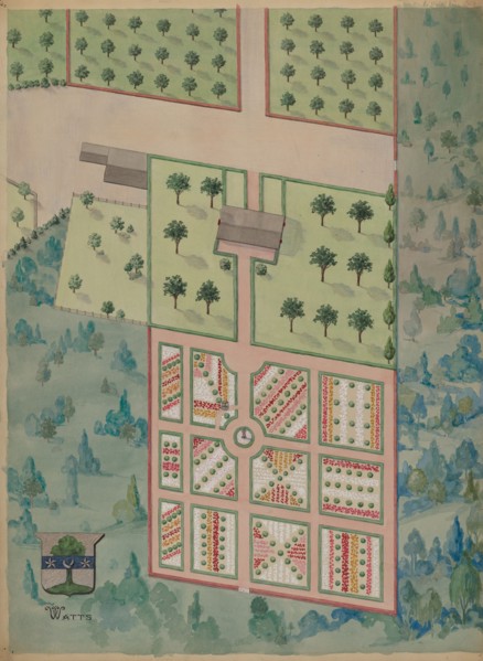 Watts Estate and Garden, c. 1936. Creator: Helen Miller.