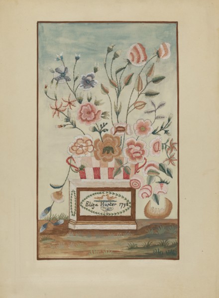Embroidered Picture, c. 1937. Creator: Jules Lefevere.