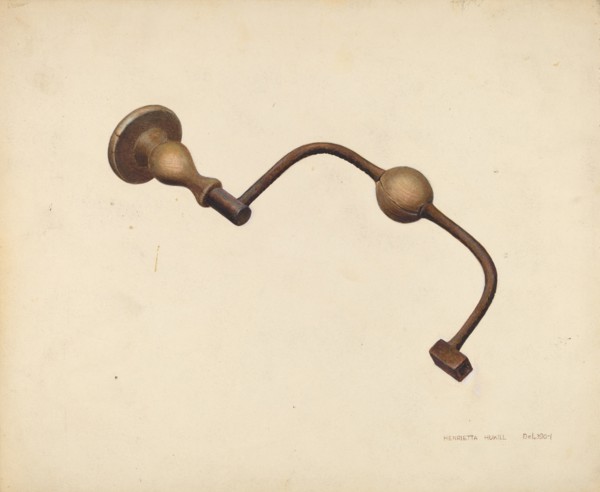 Carpenter's Brace, c. 1939. Creator: Henrietta S. Hukill.