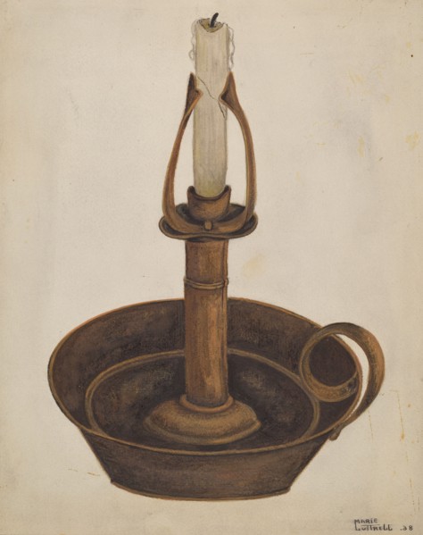 Candlestick, 1938. Creator: Marie Lutrell.