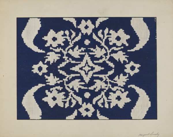 Coverlet Section, c. 1940. Creator: Margaret Linsley.