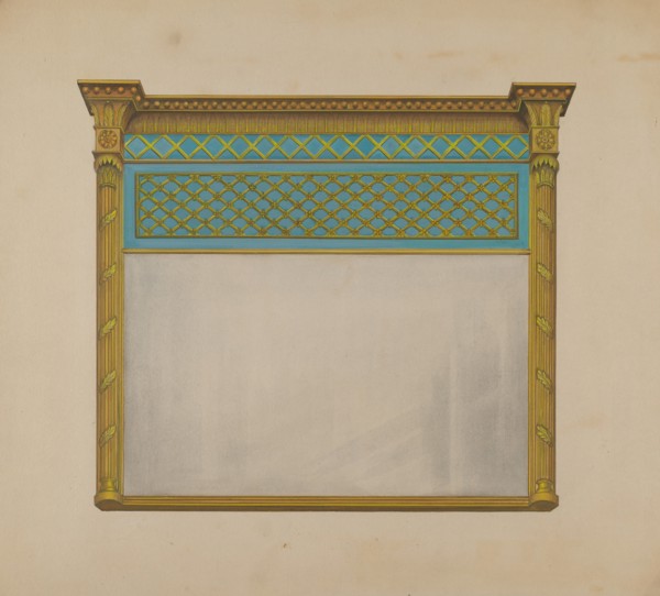 Mantel Looking Glass, c. 1937. Creator: Arthur Johnson.