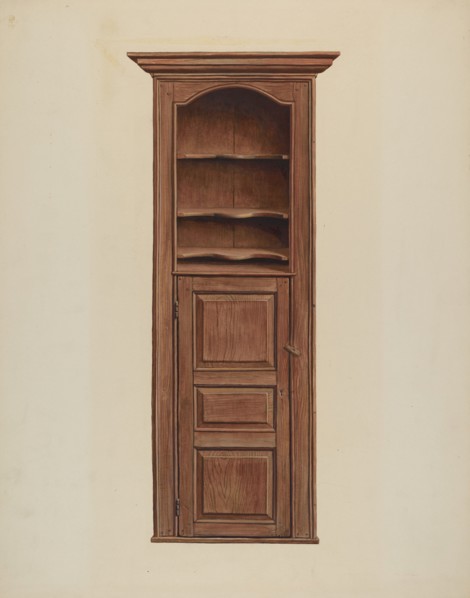 Cupboard, c. 1939. Creator: Leslie Macklem.