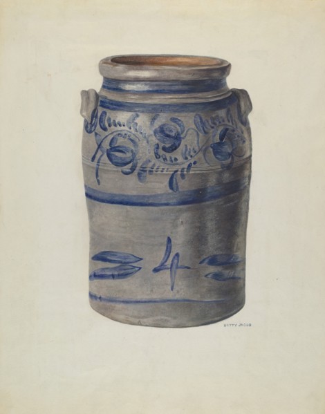 4 Gal Crock, c. 1940. Creator: Betty Jacob.