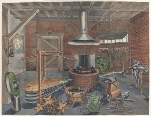 Blacksmith Shop, 1935/1942. Creator: Perkins Harnly.