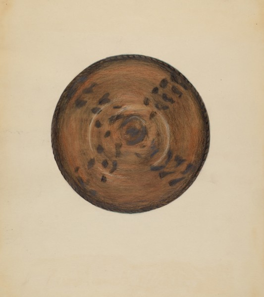 Pie Plate, c. 1936. Creator: Meyer Goldbaum.