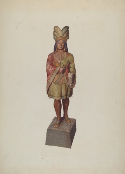 Cigar Store Indian, c. 1937. Creator: Joseph Goldberg.
