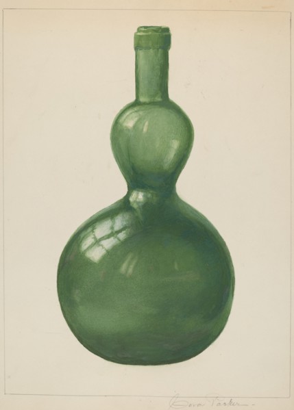 Green Bottle, c. 1938. Creator: Cora Parker.