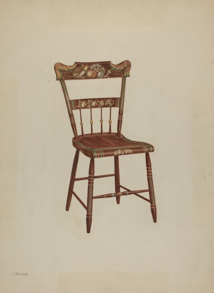 Pa. German Chair, c. 1939. Creator: Charles Henning.