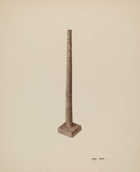 Candlestick, c. 1940. Creator: Mary Hansen.