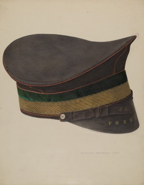 Volunteer Fireman's Cap, 1938. Creator: Alexander Anderson.