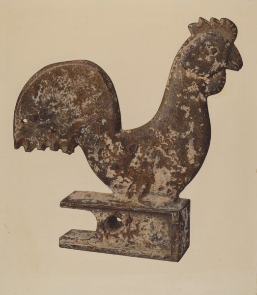 Counterbalance Rooster, 1938. Creator: Lloyd Charles Lemcke.