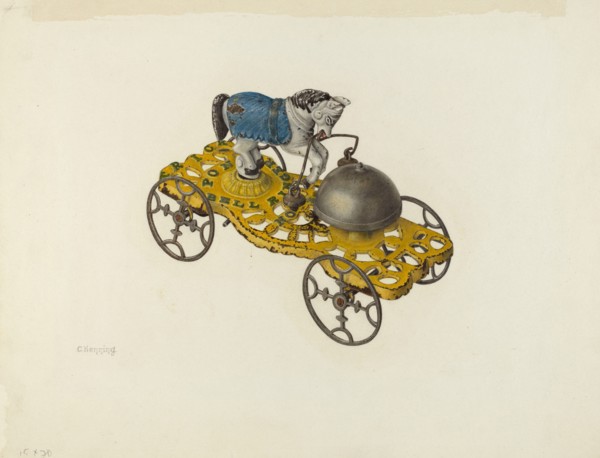 Metal Toy: Trick Pony Bell Ringer, 1935/1942. Creator: Charles Henning.
