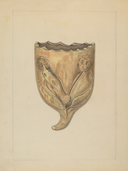 Wall Pocket for Flowers, 1935/1942. Creator: Gertrude Lemberg.