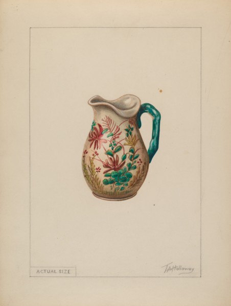 Cream Pitcher, c. 1937. Creator: Thomas Holloway.