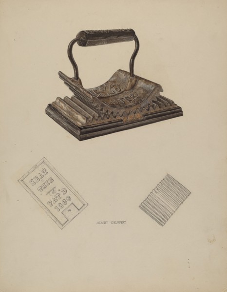 Fluting Iron, c. 1938. Creator: Albert Geuppert.