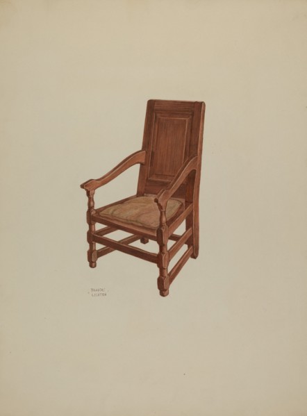 Pa. German Chair, c. 1938. Creator: Frances Lichten.