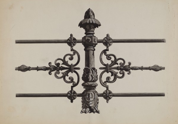 Iron Fence, c. 1936. Creator: Florence Huston.