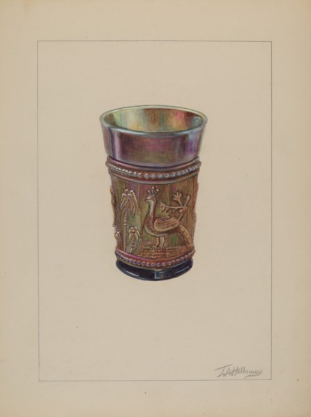 Iridescent Jar, c. 1937. Creator: Thomas Holloway.