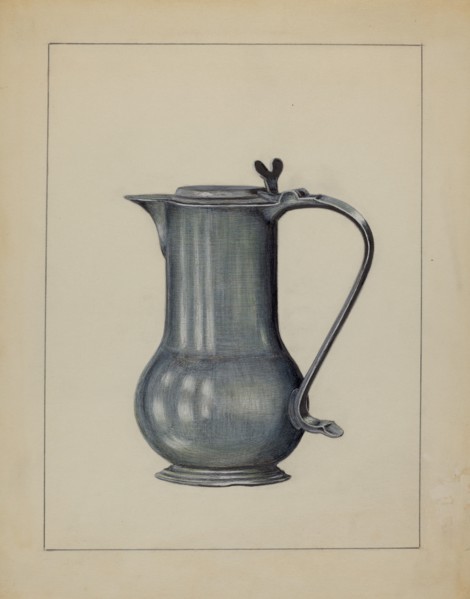 Pewter Coffee Pot, 1936. Creator: Holger Hansen.