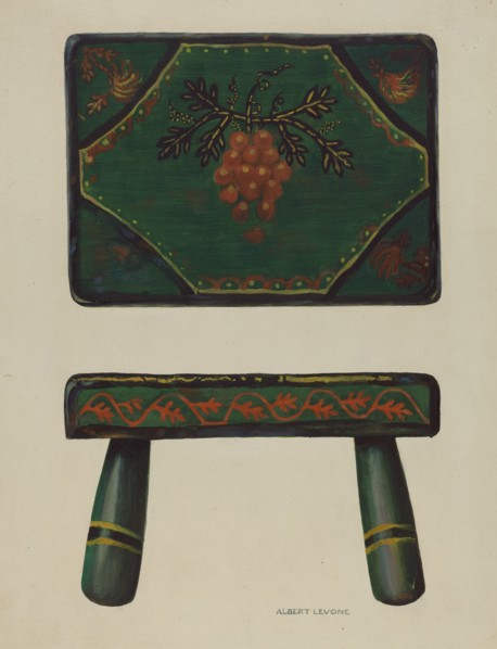 Footstool, 1935/1942. Creator: Albert J. Levone.