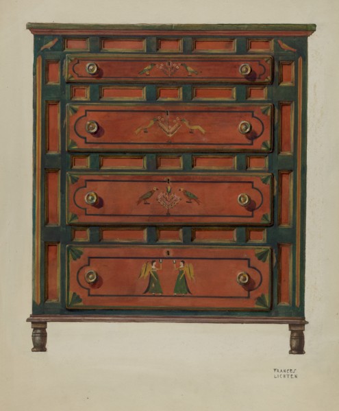Chest of Drawers, 1935/1942. Creator: Frances Lichten.