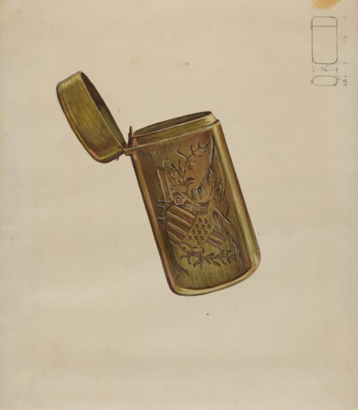 Match Safe, c. 1936. Creator: Thomas Holloway.