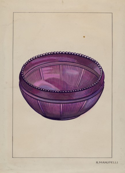 Glass Bowl, c. 1936. Creator: Raymond Manupelli.