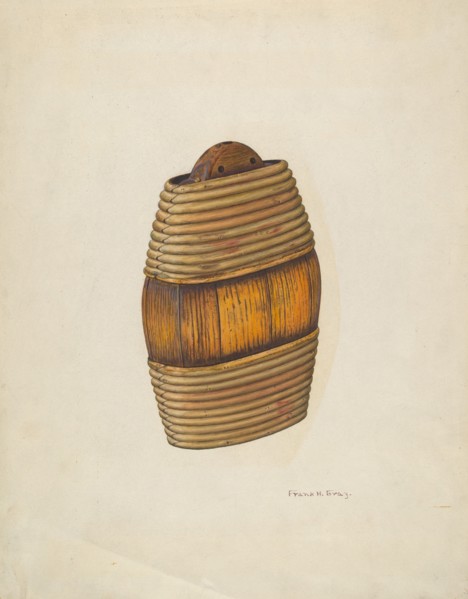 Willow-Bound Flask, c. 1940. Creator: Frank Gray.