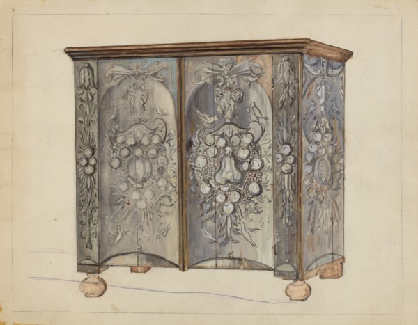 Cabinet, c. 1953. Creator: Isadore Goldberg.