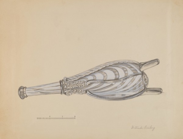 Bellows Bottle, c. 1936. Creator: Gertrude Lemberg.