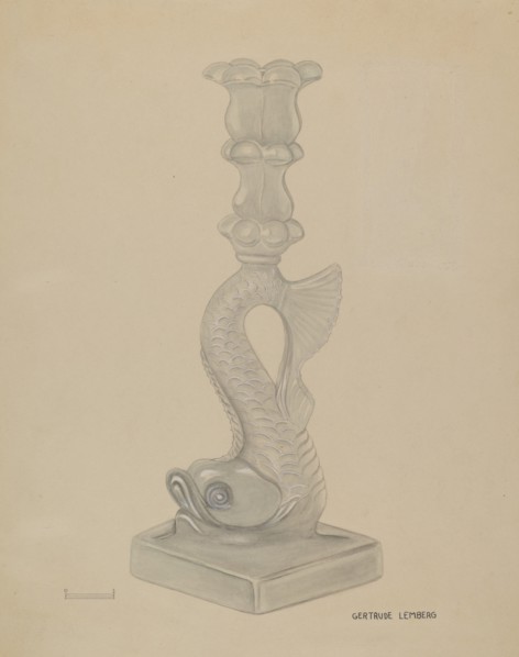 Candlestick, c. 1936. Creator: Gertrude Lemberg.