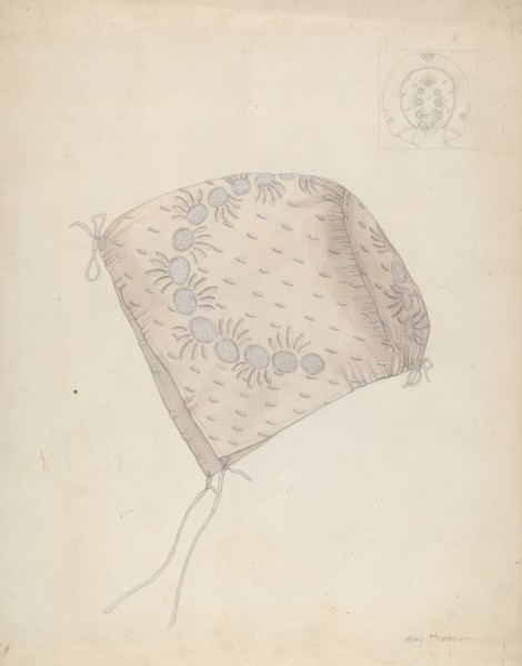 Baby's Cap, c. 1937. Creator: Mary E Humes.