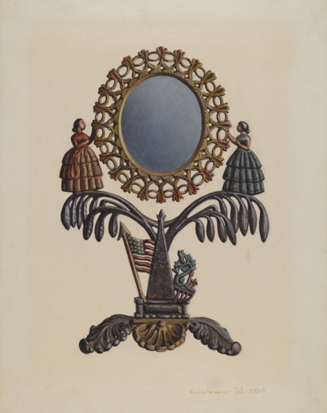 Jenny Lind Mirror, c. 1939. Creator: Regina Henderer.