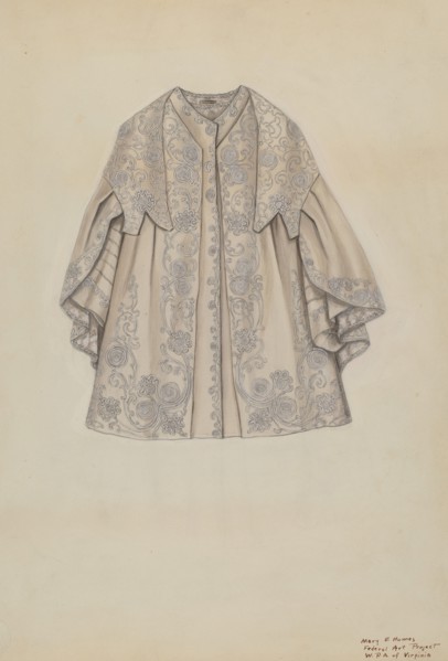 Opera Cloak, c. 1938. Creator: Mary E Humes.