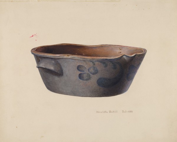 Stone Cream Crock, c. 1939. Creator: Henrietta S. Hukill.