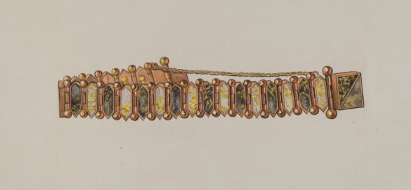 Bracelet, c. 1936. Creator: Gordena Jackson.