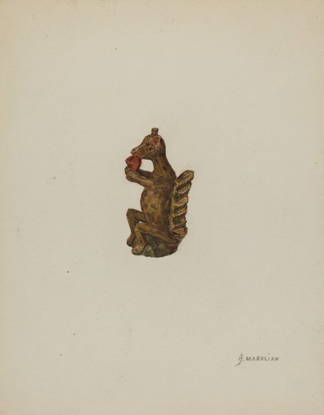 Pa. German Squirrel Figurine, 1935/1942. Creator: Arsen Maralian.