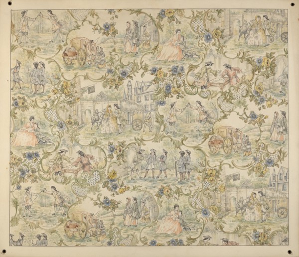 Wall Paper Design, c. 1939. Creator: Henry Meyers.