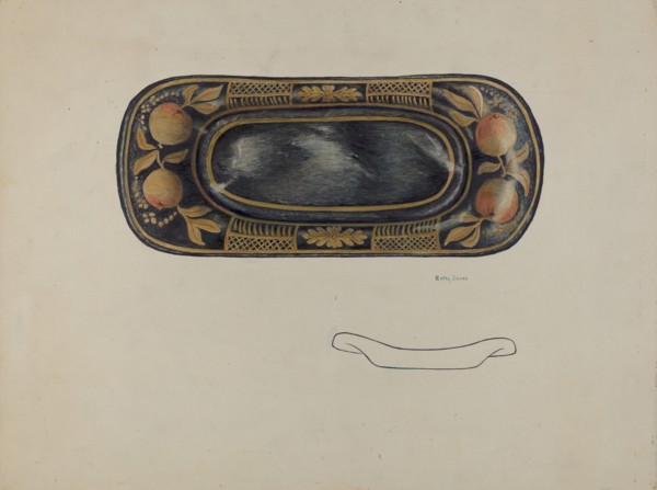 Toleware Tray, c. 1940. Creator: Betty Jacob.