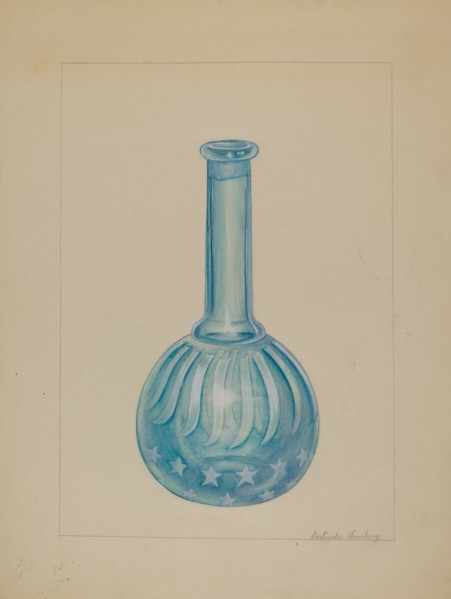 Barber Shop Bottle, c. 1936. Creator: Gertrude Lemberg.