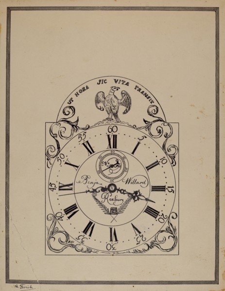 Clock, c. 1938. Creator: Nicholas Gorid.