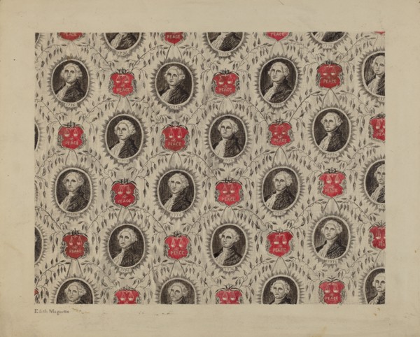 Portrait Medallions of George Washington, c. 1939. Creator: Edith Magnette.