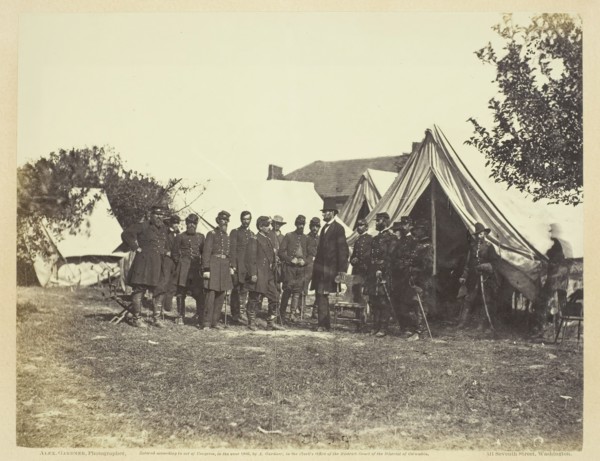 President Lincoln on Battle-Field of Antietam, October 1862. Creator: Alexander Gardner.