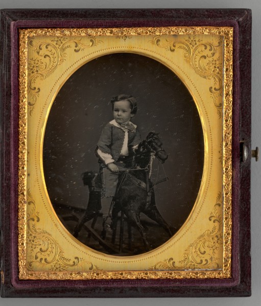 Untitled (Portrait of a Child on a Rocking Horse), 1862. Creator: Alexander Hesler.