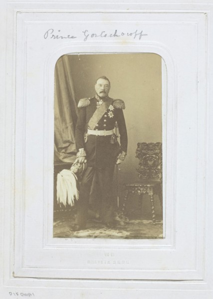 Prince Gortschakoff, 1860-69. Creator: André-Adolphe-Eugène Disdéri.