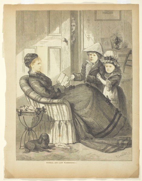General and Mrs. George Washington, 19th century. Creator: R Lewis.
